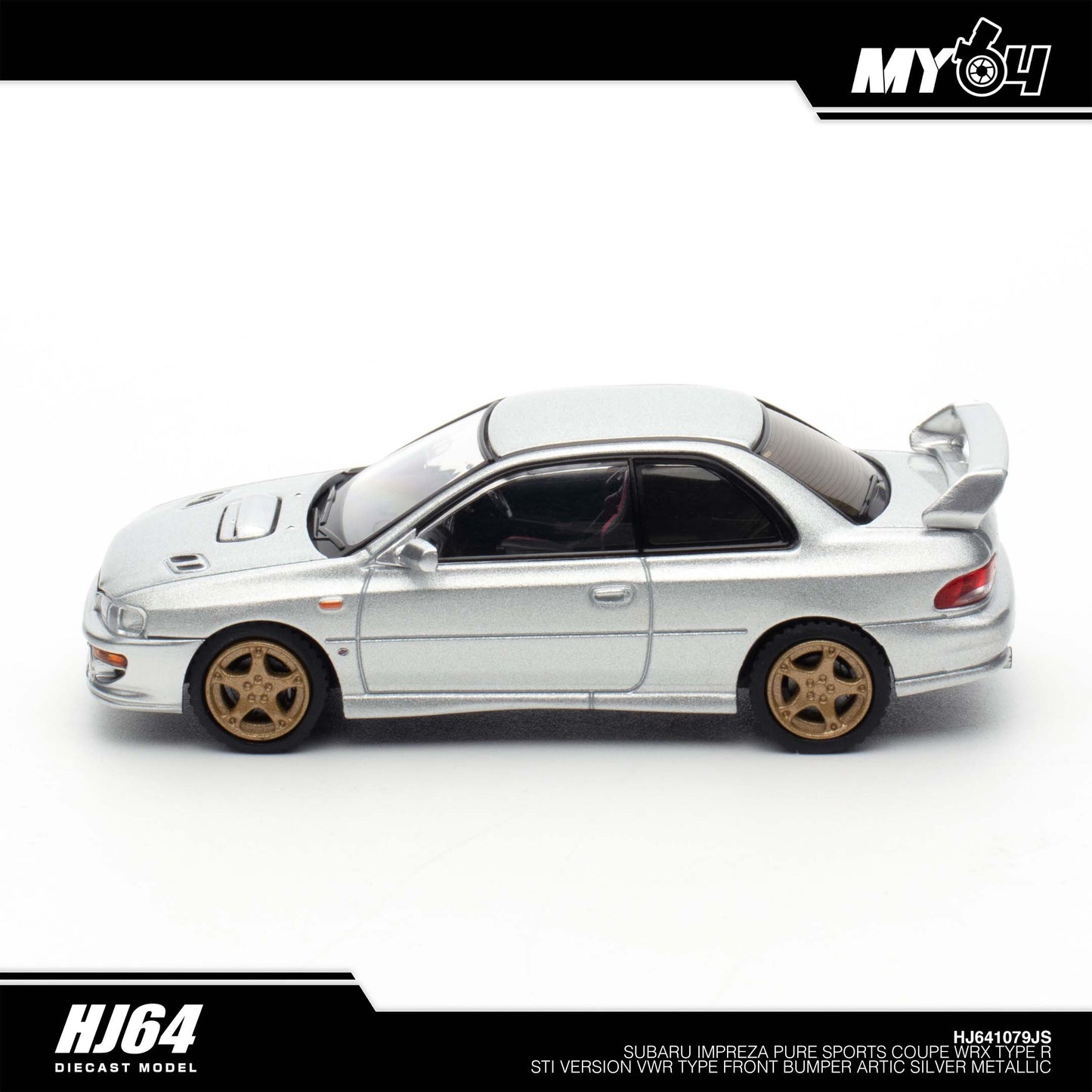 [Hobby Japan] Subaru Impreza Pure Sports Coupe WRX Type R STi Version VWR Type Front Bumper - Artic Silver Metallic
