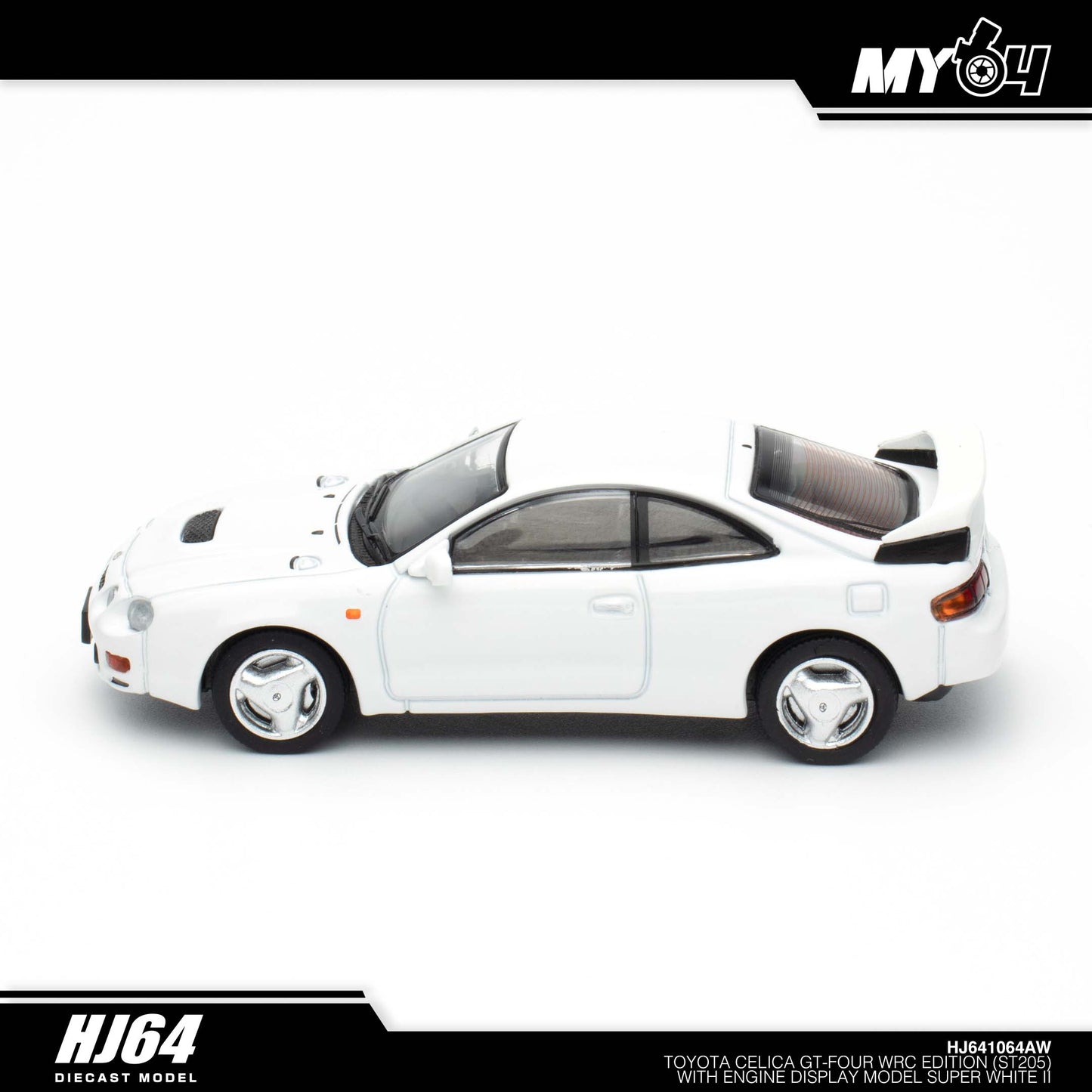 [Hobby Japan] Toyota Celica GT-Four WRC Edition (ST205) with Engine Display Model - Super White II