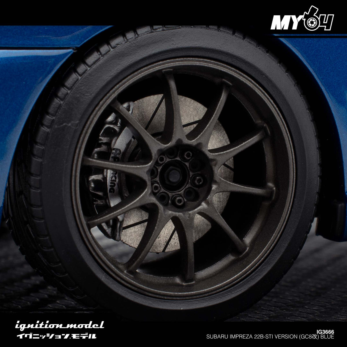 [Ignition Model] 1:18 Subaru Impreza 22B-STi Version (GC8改) - Blue
