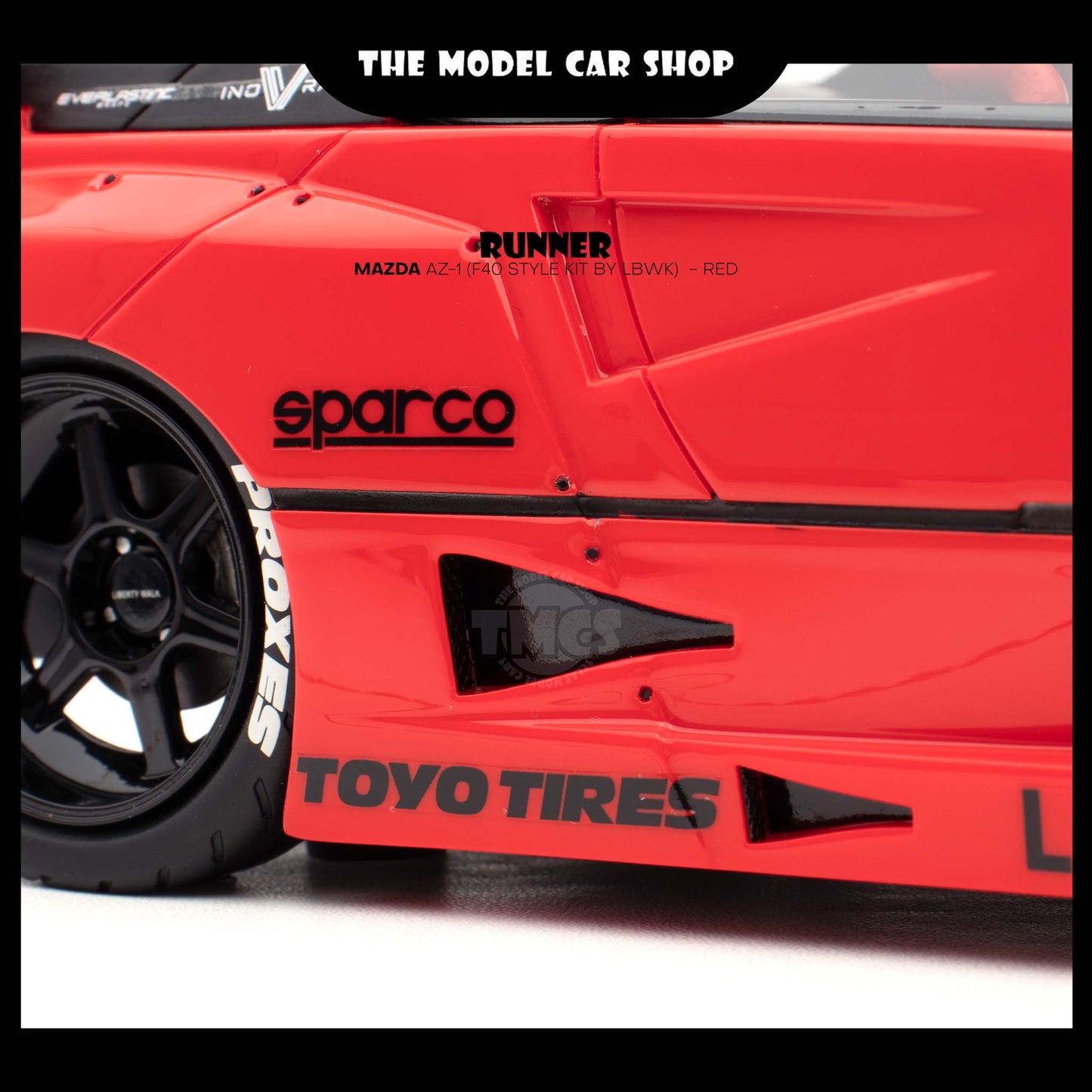 [Runner] 1:18 Mazda AZ-1 (F40 Style Kit By LBWK)  - Red