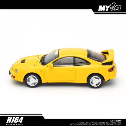 [Hobby Japan] Toyota Celica GT-Four WRC Edition (ST205) with Engine Display Model - Super Bright Yellow