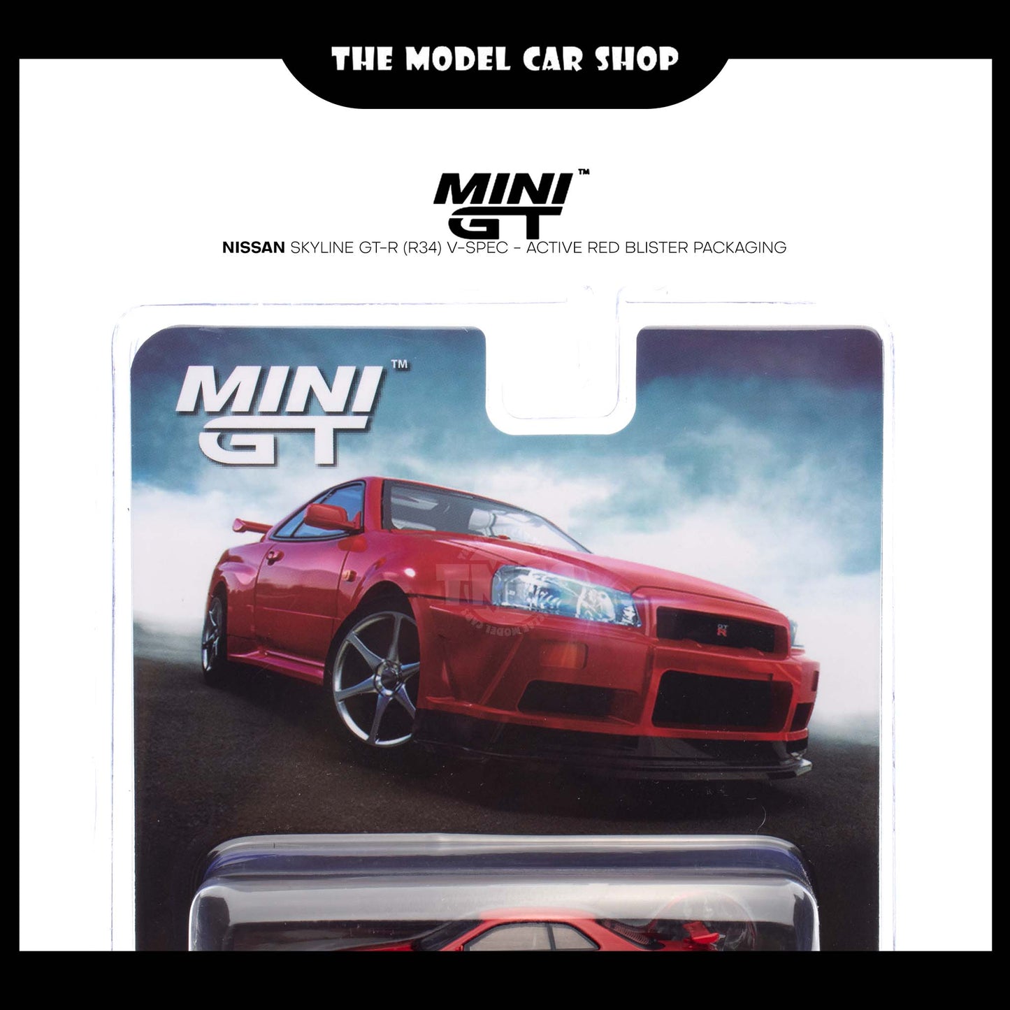 [MINI GT] Nissan Skyline GT-R (R34) V-Spec - Active Red