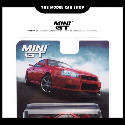 [MINI GT] Nissan Skyline GT-R (R34) V-Spec - Active Red