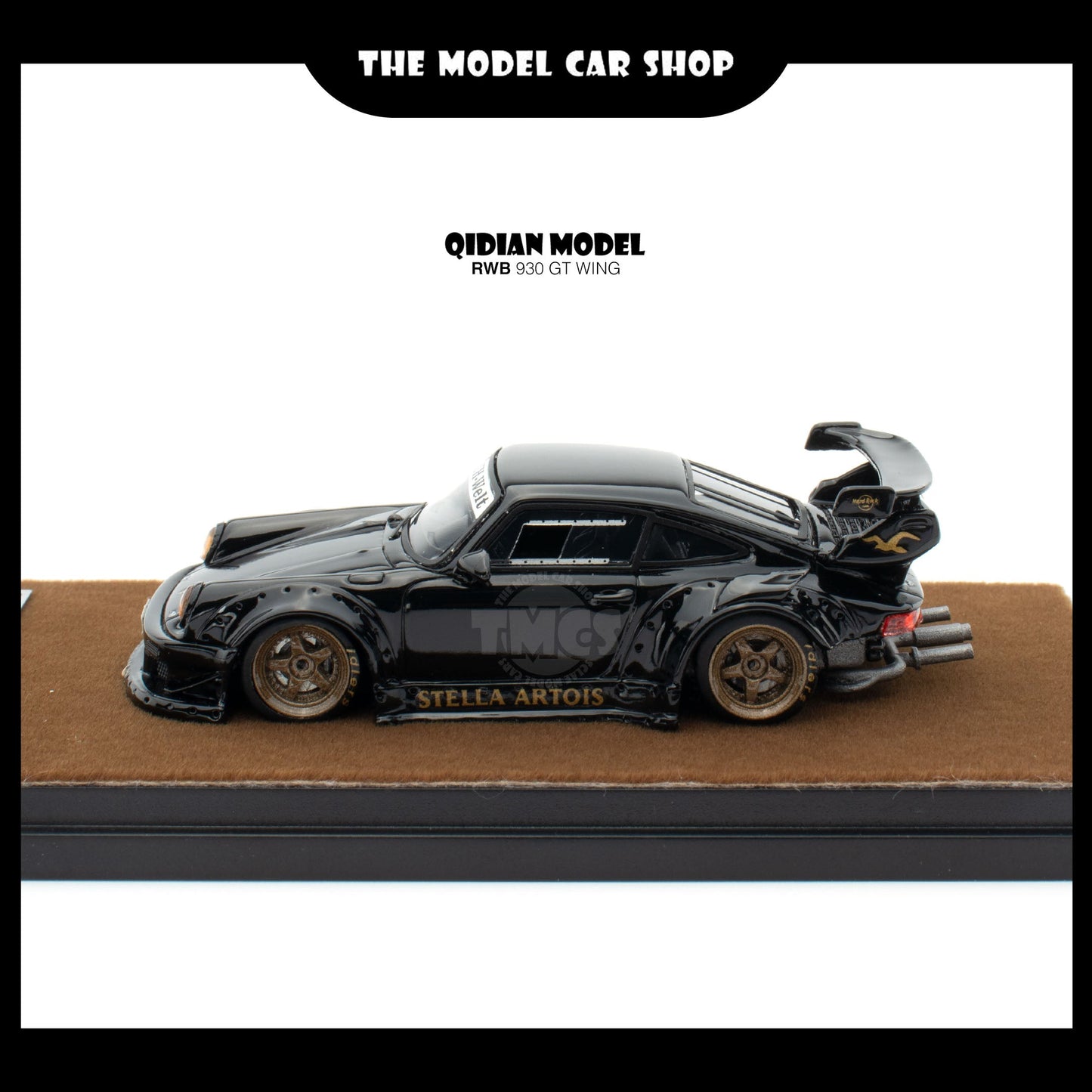 [Qi Dian] Resin RWB 930 GT Wing - Bright Black
