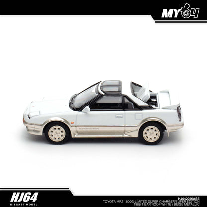 [Hobby Japan] Toyota MR2 1600G - Limited Super Charger / Super Edition 1988 T Bar Roof - White / Beige Metallic
