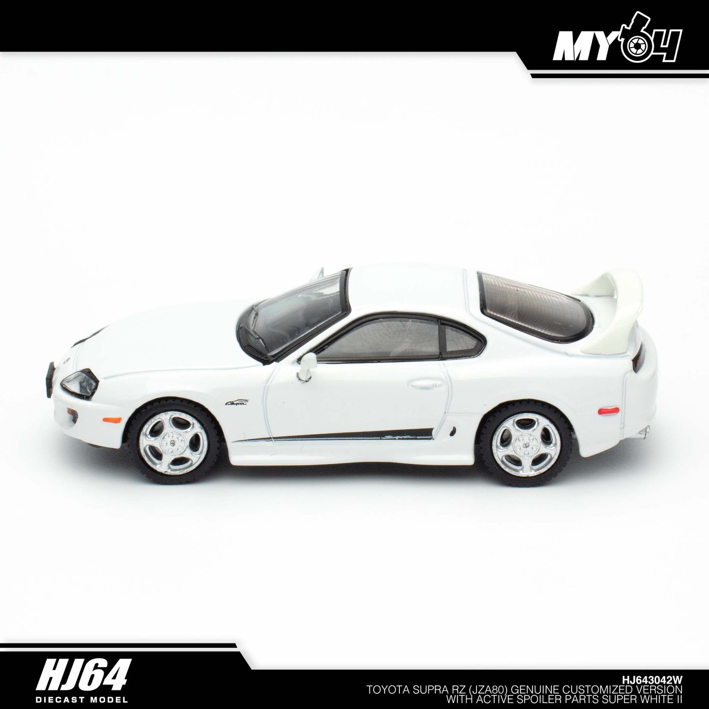 [Hobby Japan] Toyota Supra RZ (JZA80) Genuine Customized Version with Active Spoiler Parts - Super White II