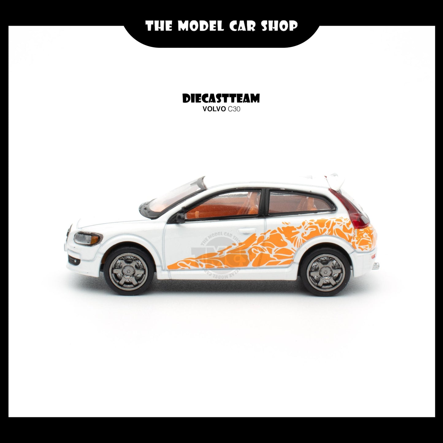 (UNSEAL UNIT) [DCT] Volvo C30 - White with Orange Decal