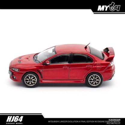 [Hobby Japan] Mitsubishi Lancer Evolution Ⅹ Final Edition With Engine Display Model - Red Metallic