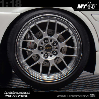 [Ignition Model] 1:18 Vertex JZX100 Chaser - Pearl White With Engine