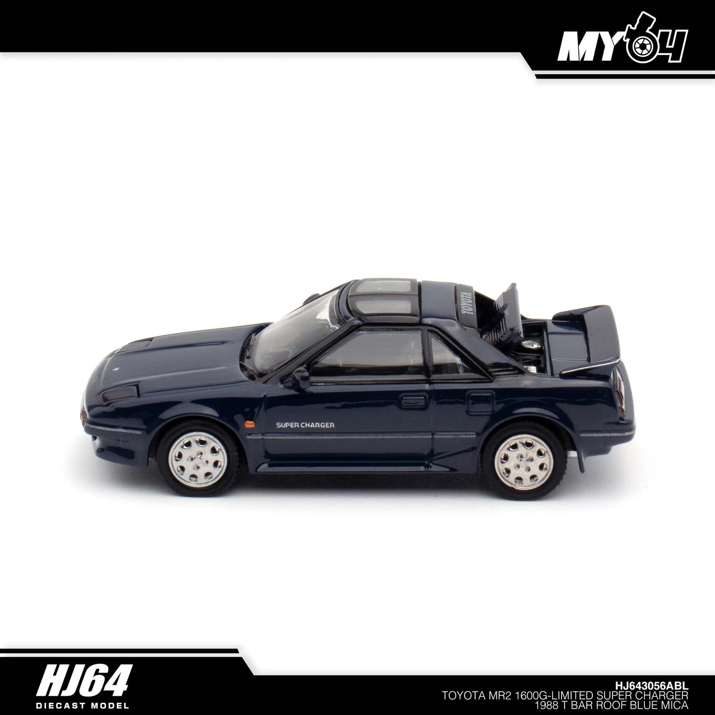 [Hobby Japan] Toyota MR2 1600G - Limited Super Charger 1988 T Bar Roof - Blue Mica