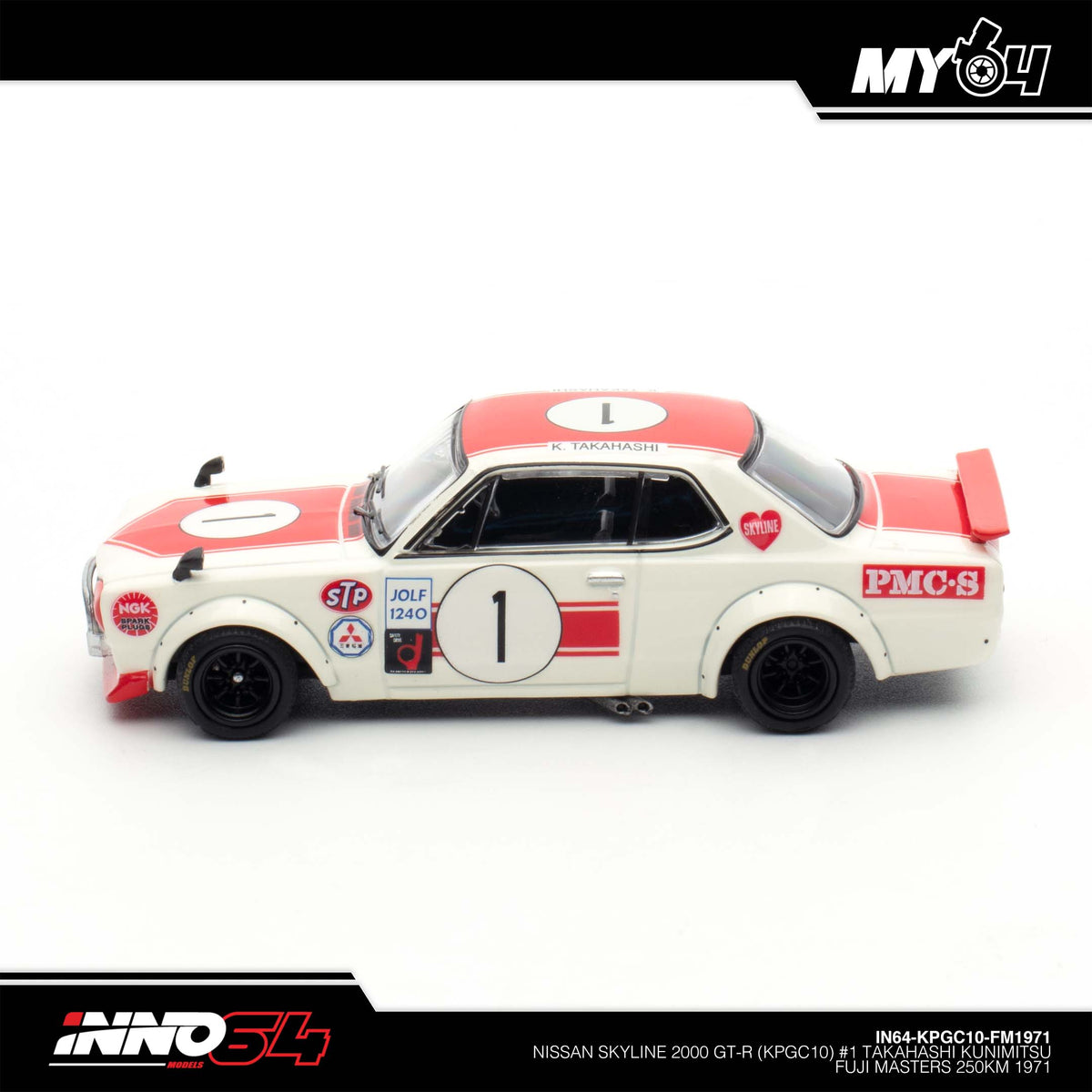 [INNO64] Nissan Skyline 2000 GT-R KPGC10 #1 Takahashi Kunimitsu Fuji Masters 250km 1971