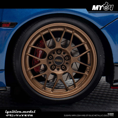 [Ignition Model] Subaru WRX (CBA-VAB) STI - Blue Metallic (Gold Rim)