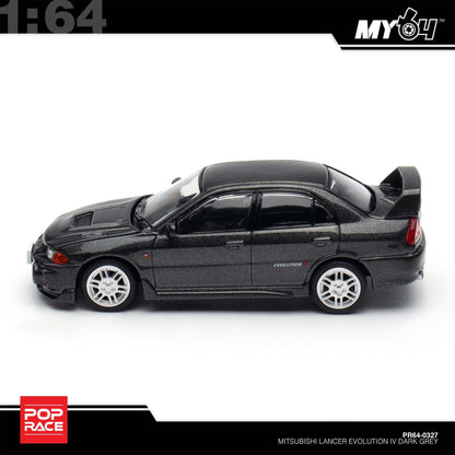 (UNSEAL UNIT) [Pop Race] 1:64 Mitsubishi Lancer Evolution IV - Dark Grey