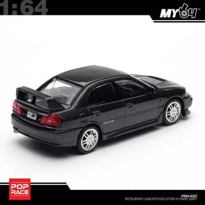 (UNSEAL UNIT) [Pop Race] 1:64 Mitsubishi Lancer Evolution IV - Dark Grey