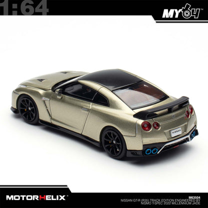 [Motorhelix] 1:64 Nissan GT-R (R35) Track Edition Engineered By Nismo T-Spec - Millennium Jade