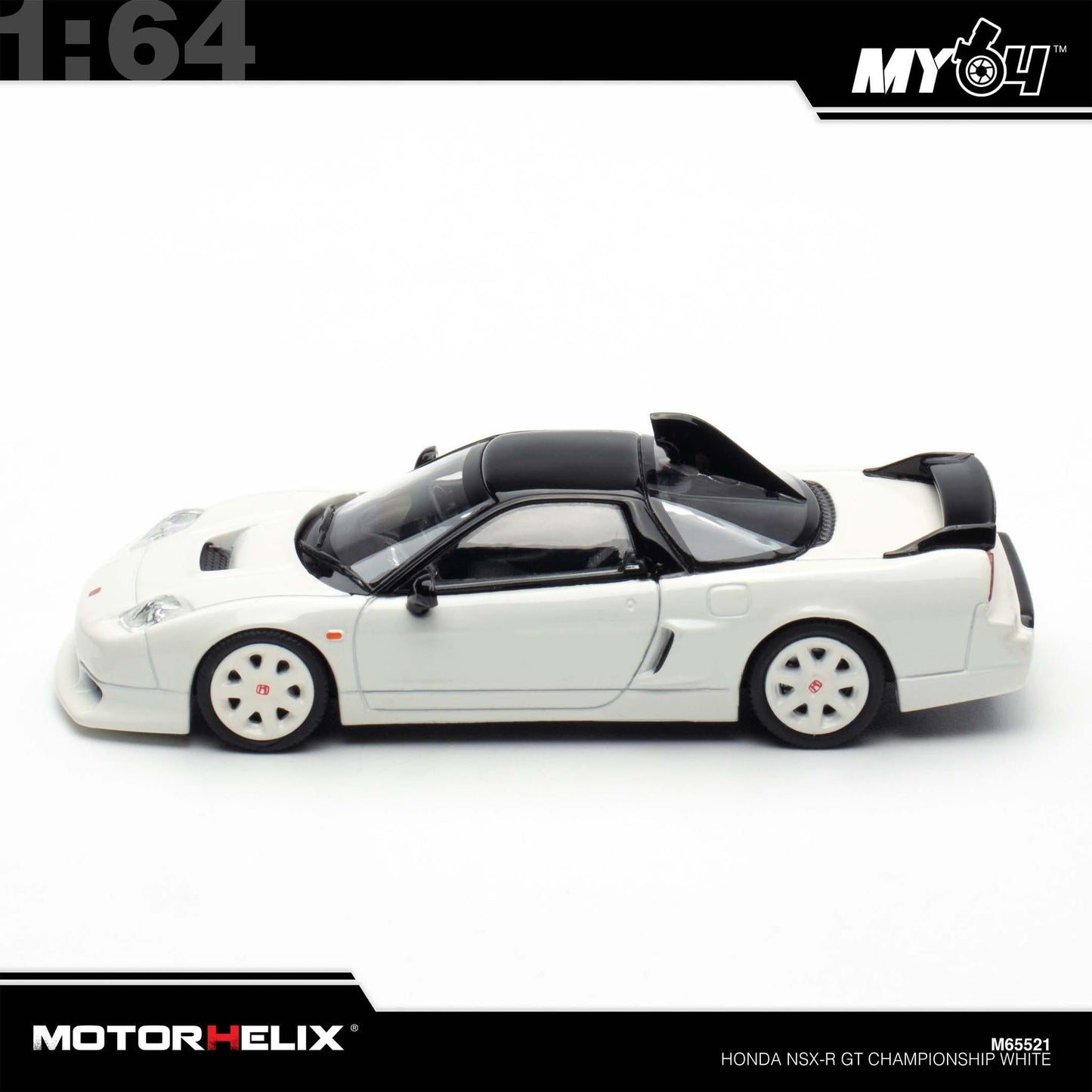(UNSEAL UNIT) [Motorhelix] 1:64 Honda NSX-R GT - Championship White