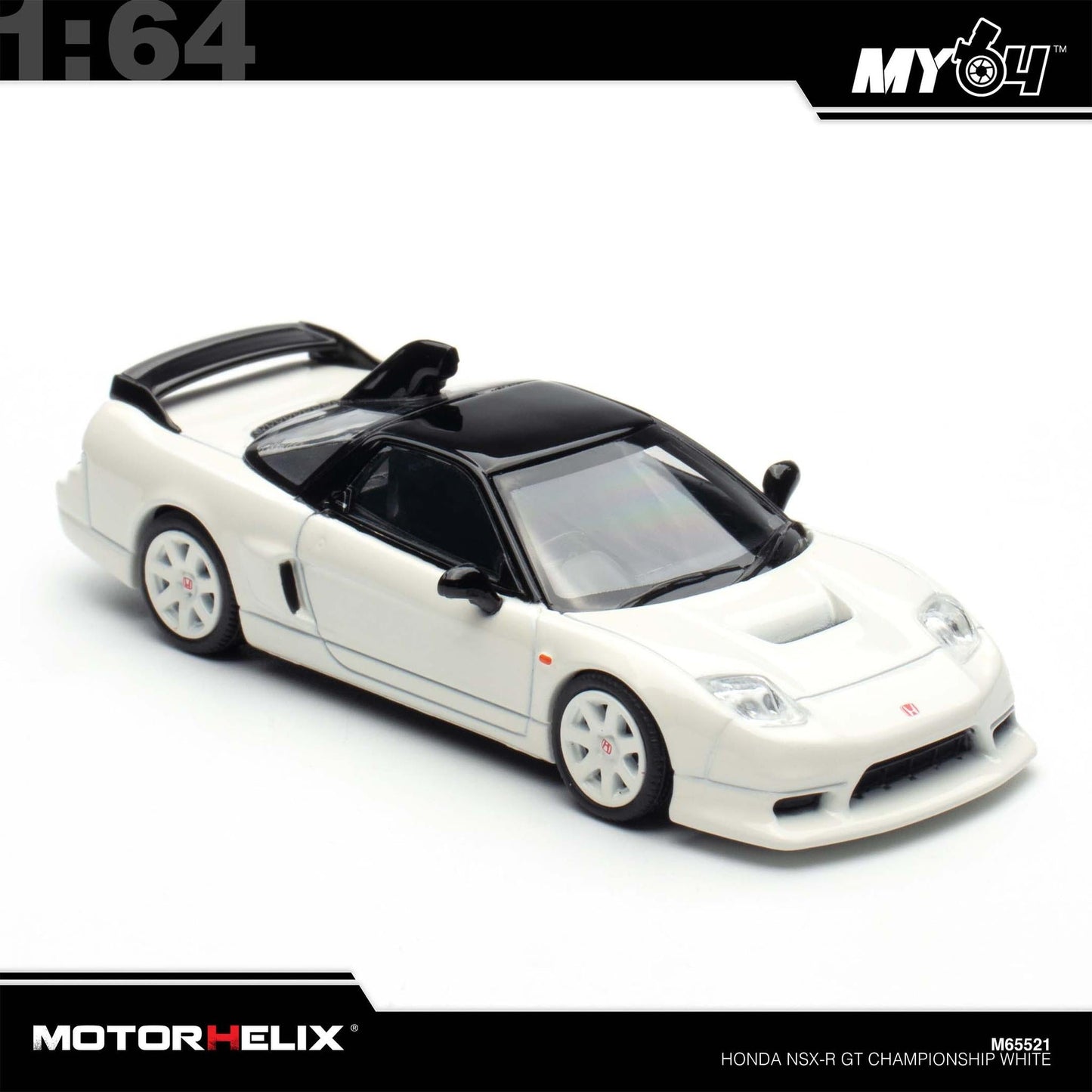 (UNSEAL UNIT) [Motorhelix] 1:64 Honda NSX-R GT - Championship White