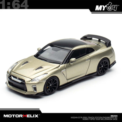 [Motorhelix] 1:64 Nissan GT-R (R35) Track Edition Engineered By Nismo T-Spec - Millennium Jade