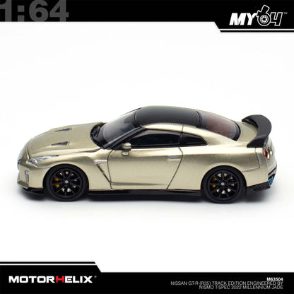 [Motorhelix] 1:64 Nissan GT-R (R35) Track Edition Engineered By Nismo T-Spec - Millennium Jade