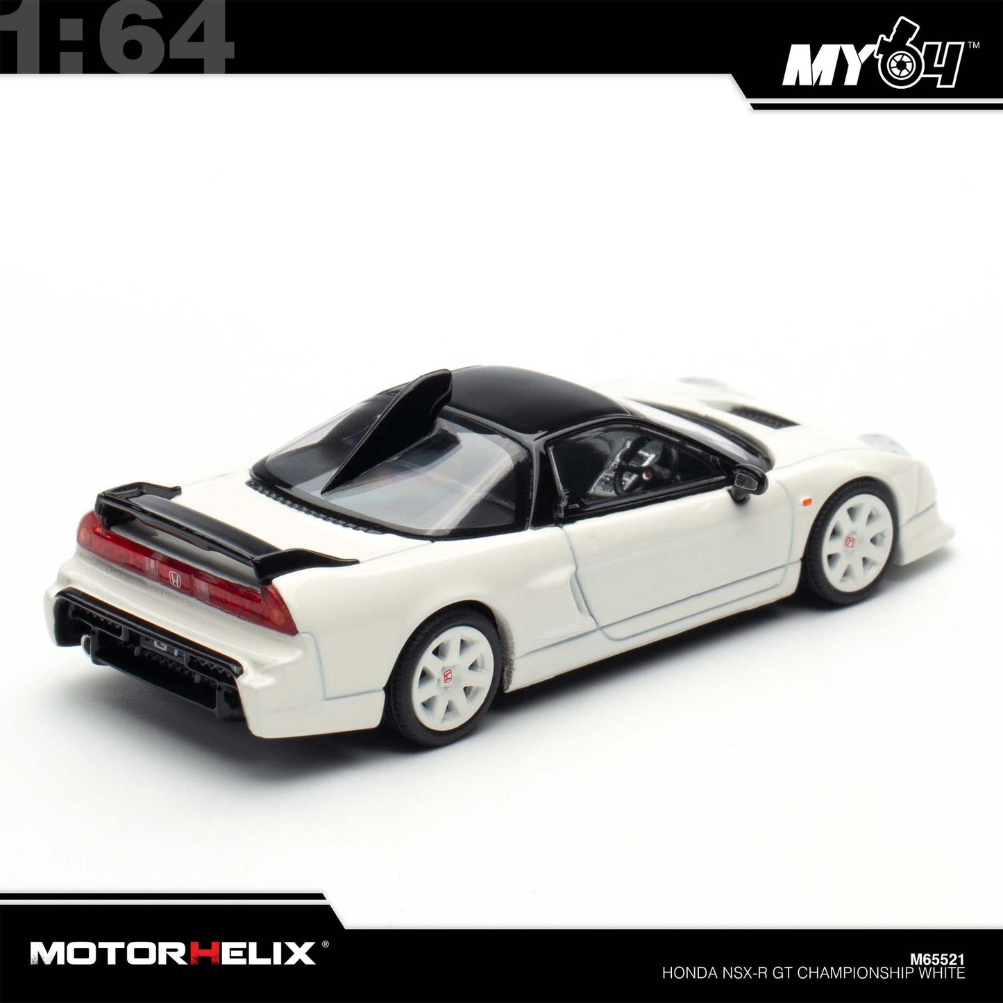 (UNSEAL UNIT) [Motorhelix] 1:64 Honda NSX-R GT - Championship White