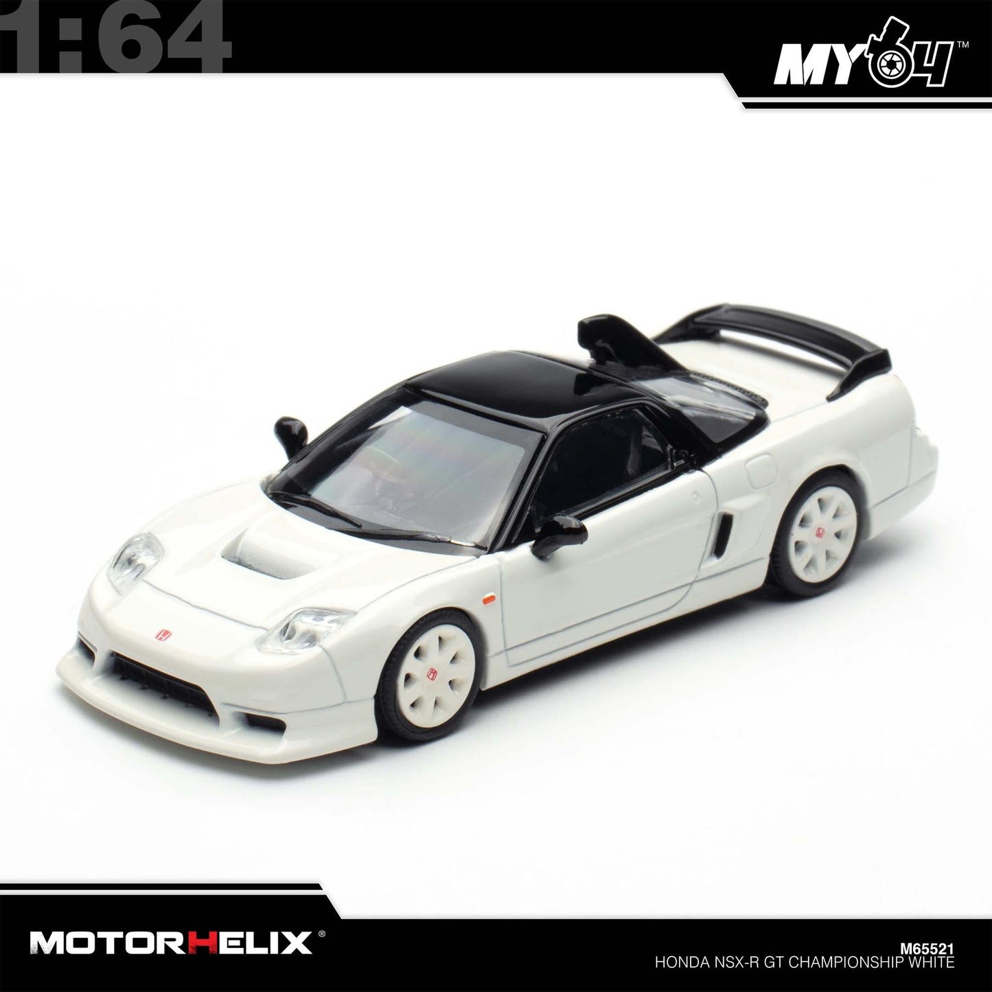 (UNSEAL UNIT) [Motorhelix] 1:64 Honda NSX-R GT - Championship White