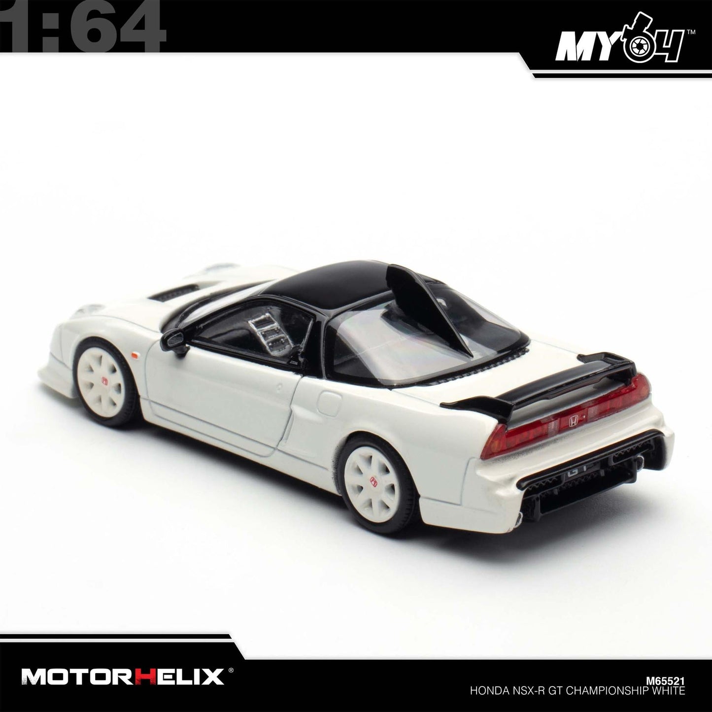 (UNSEAL UNIT) [Motorhelix] 1:64 Honda NSX-R GT - Championship White