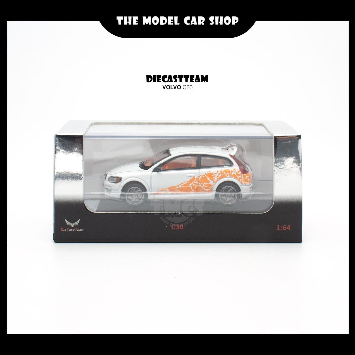 (UNSEAL UNIT) [DCT] Volvo C30 - White with Orange Decal