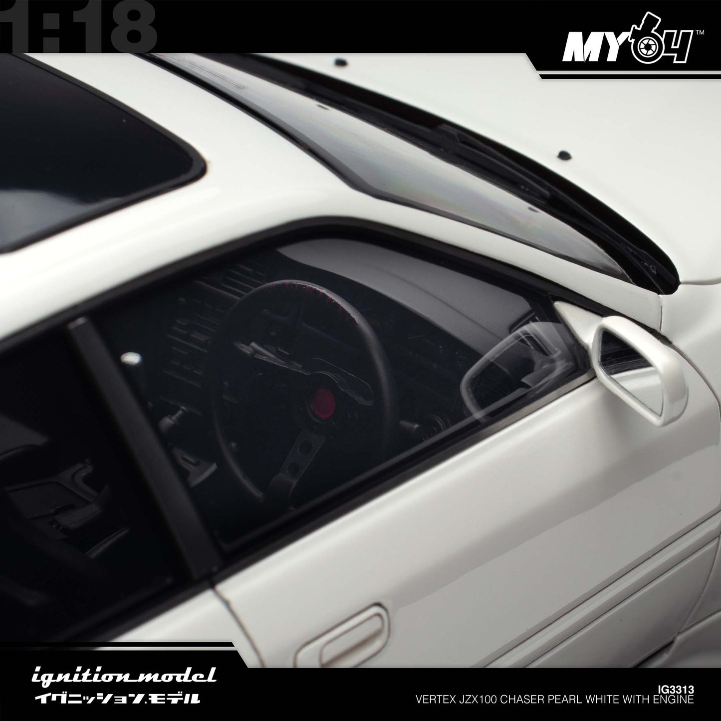 [Ignition Model] 1:18 Vertex JZX100 Chaser - Pearl White With Engine