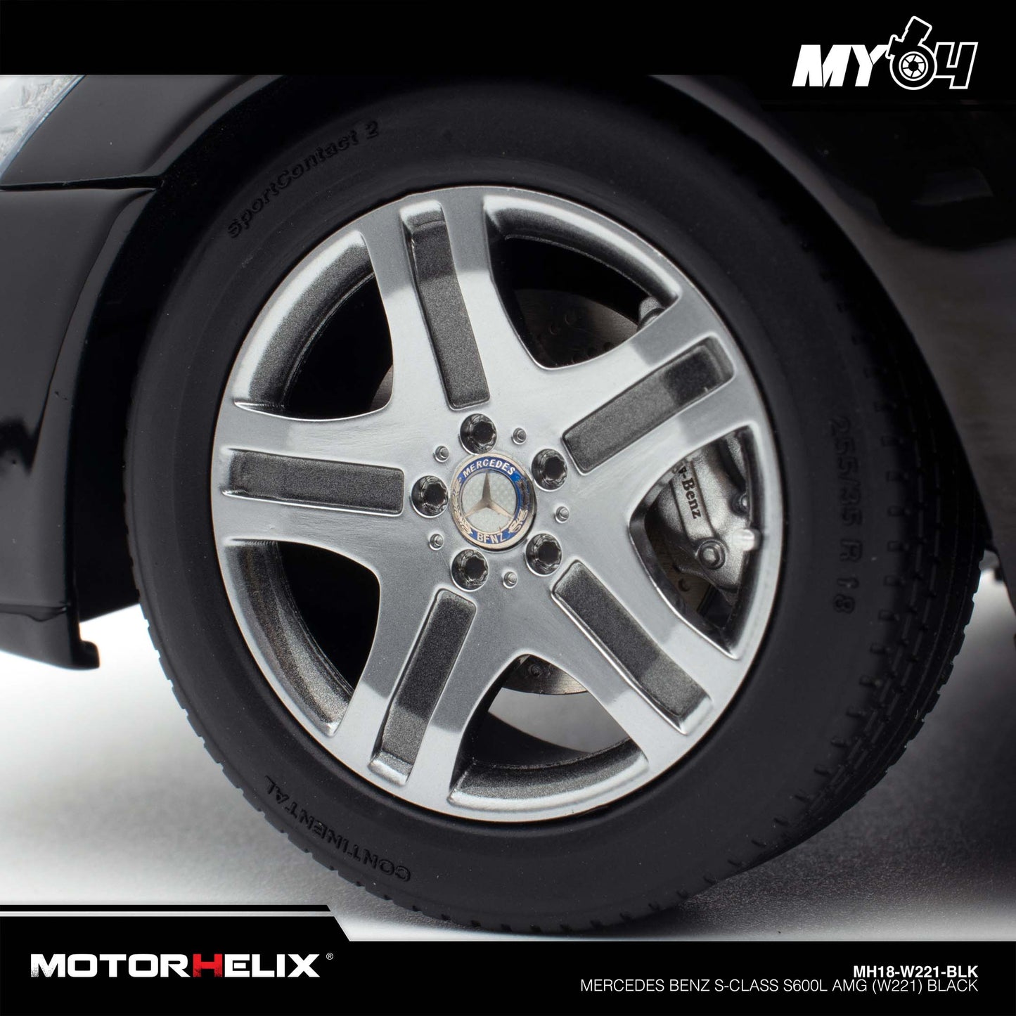 [Motorhelix] Mercedes Benz S-Class S600L AMG (W221) - Black