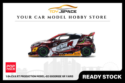 [POP RACE] 1:64 Eva RT Production Model-02 Goodride GR Yaris - Toy Space Diecast Online Store Singapore
