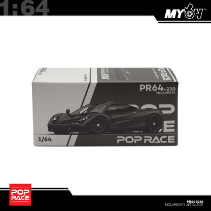 (UNSEAL UNIT) [Pop Race] 1:64 Mclaren F1 - Jet Black
