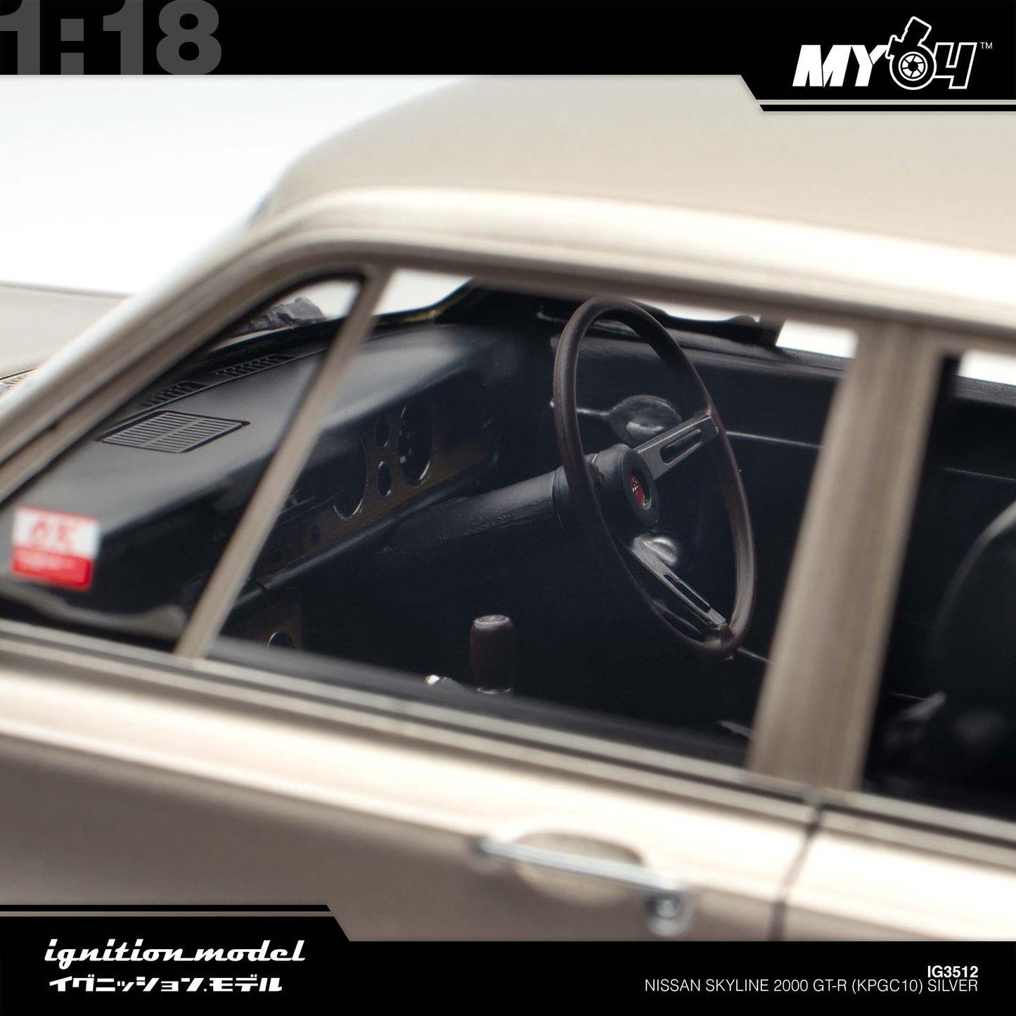 [Ignition Model] 1:18 Nissan Skyline 2000 GT-R (PGC10) - Silver