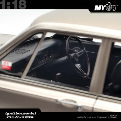 [Ignition Model] 1:18 Nissan Skyline 2000 GT-R (PGC10) - Silver