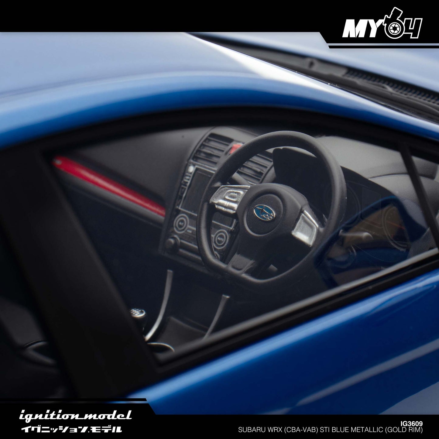 [Ignition Model] Subaru WRX (CBA-VAB) STI - Blue Metallic (Gold Rim)