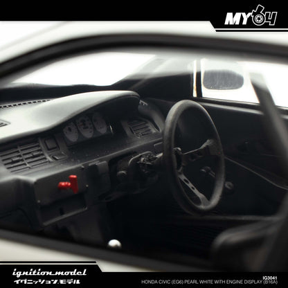 [Ignition Model] Honda Civic (EG6) - Pearl White With Engine Display (B16A)