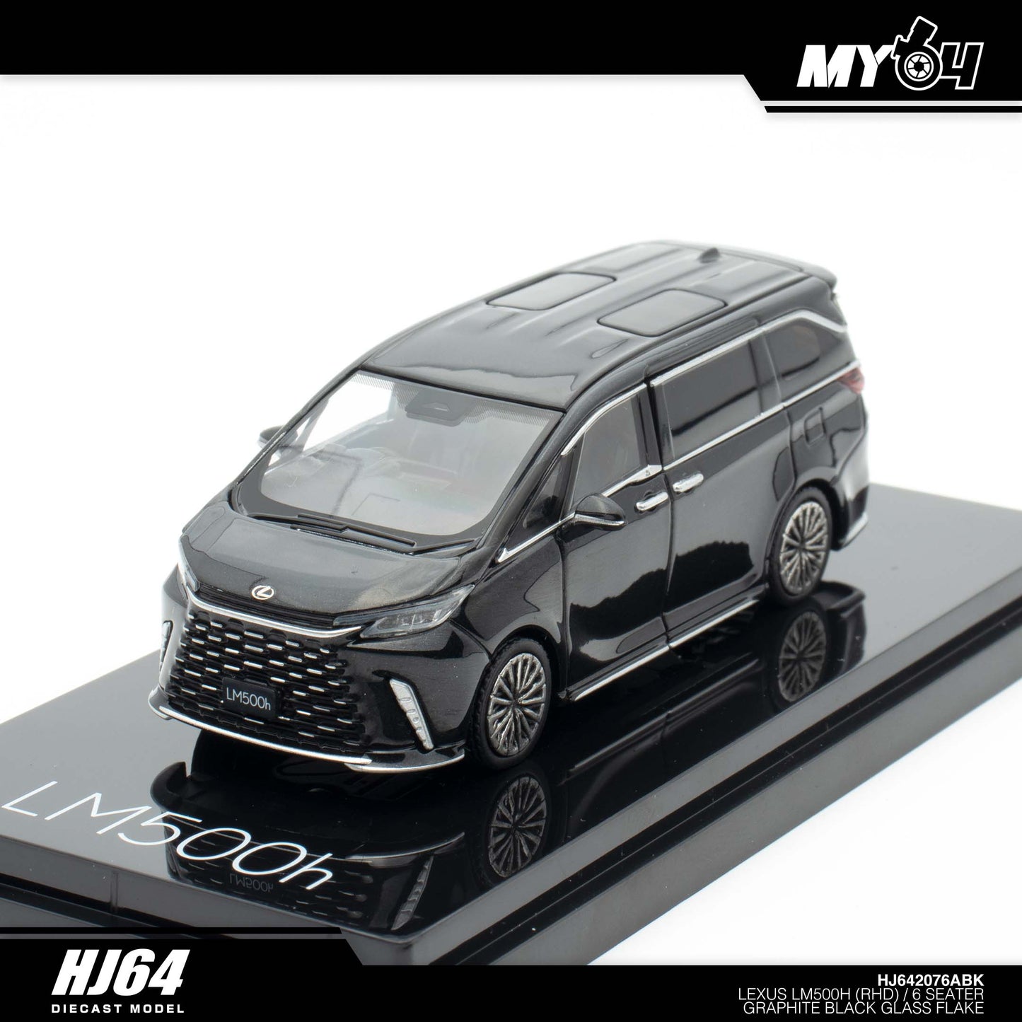 [Hobby Japan] Lexus LM500h (RHD) /6 Seater - Graphite Black Glass Flake