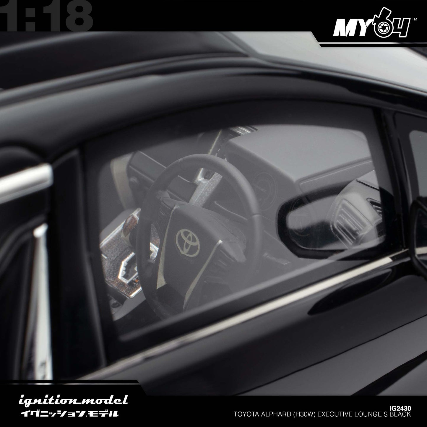 [Ignition Model] 1:18 Toyota Alphard (H30W) Executive Lounge S - Black