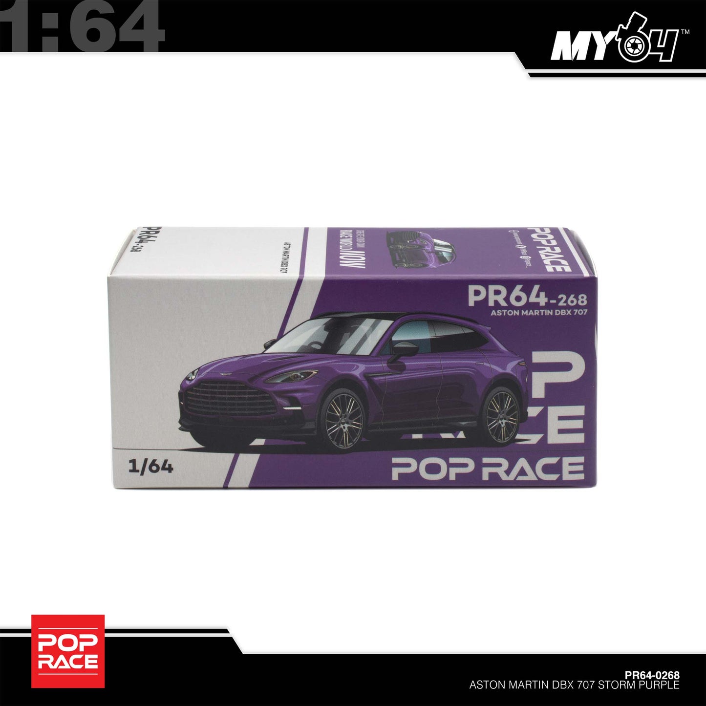 (UNSEAL UNIT) [Pop Race] 1:64 Aston Martin DBX 707 - Storm Purple