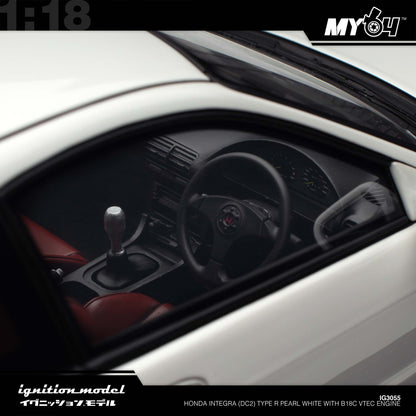[Ignition Model] 1:18 Honda Integra (DC2) Type R - Pearl White With B18C VTEC Engine