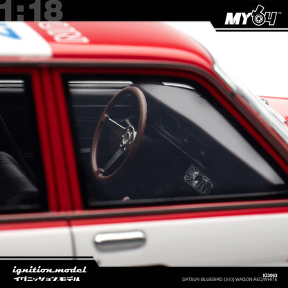 [Ignition Model] Datsun Bluebird (510) Wagon - Red/White