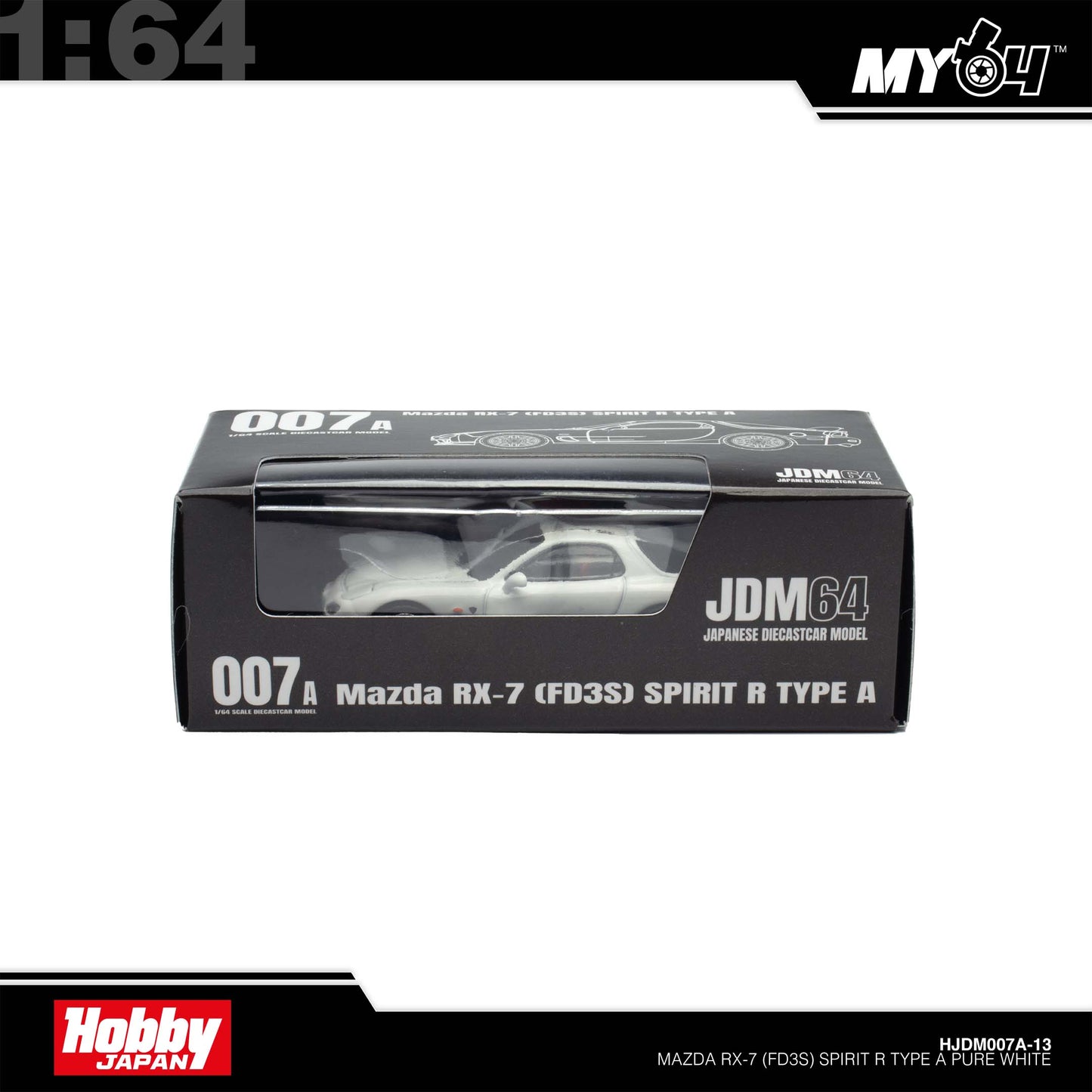 [Hobby Japan] 1:64 Mazda RX-7 (FD3S) Spirit R Type A - Pure White