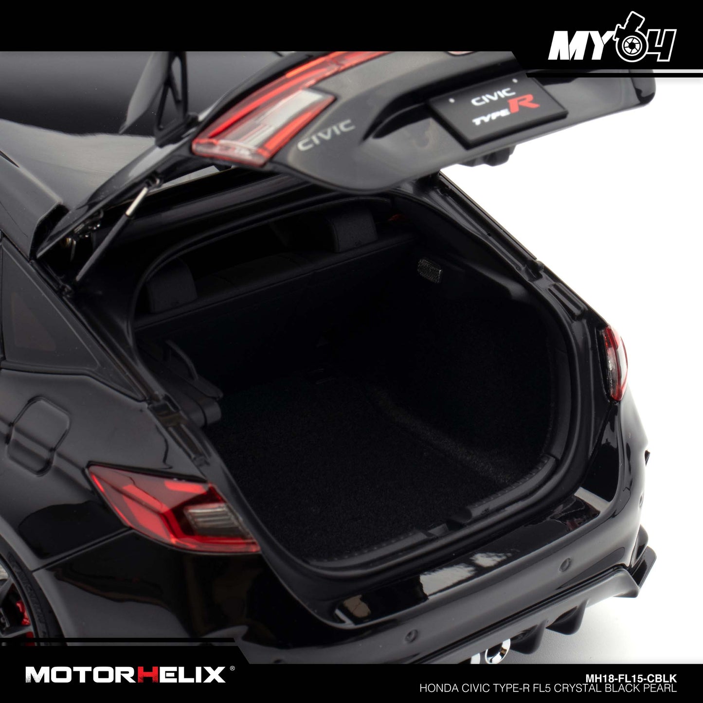 [Motorhelix] 1:18 Honda Civic Type-R FL5 - Crystal Black Pearl