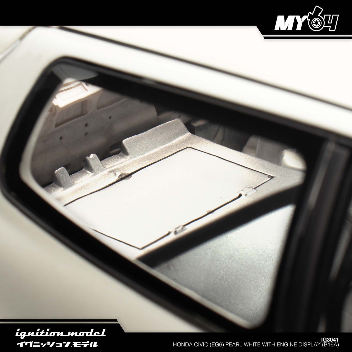 [Ignition Model] Honda Civic (EG6) - Pearl White With Engine Display (B16A)
