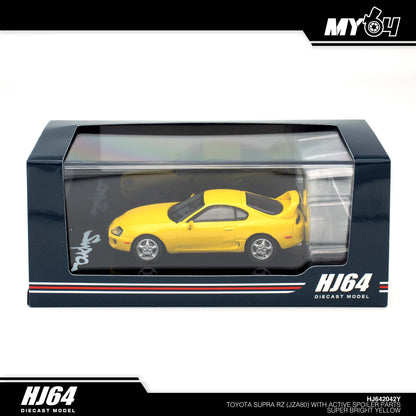 [Hobby Japan] Toyota Supra RZ (JZA80) with Active Spoiler Parts - Super Bright Yellow