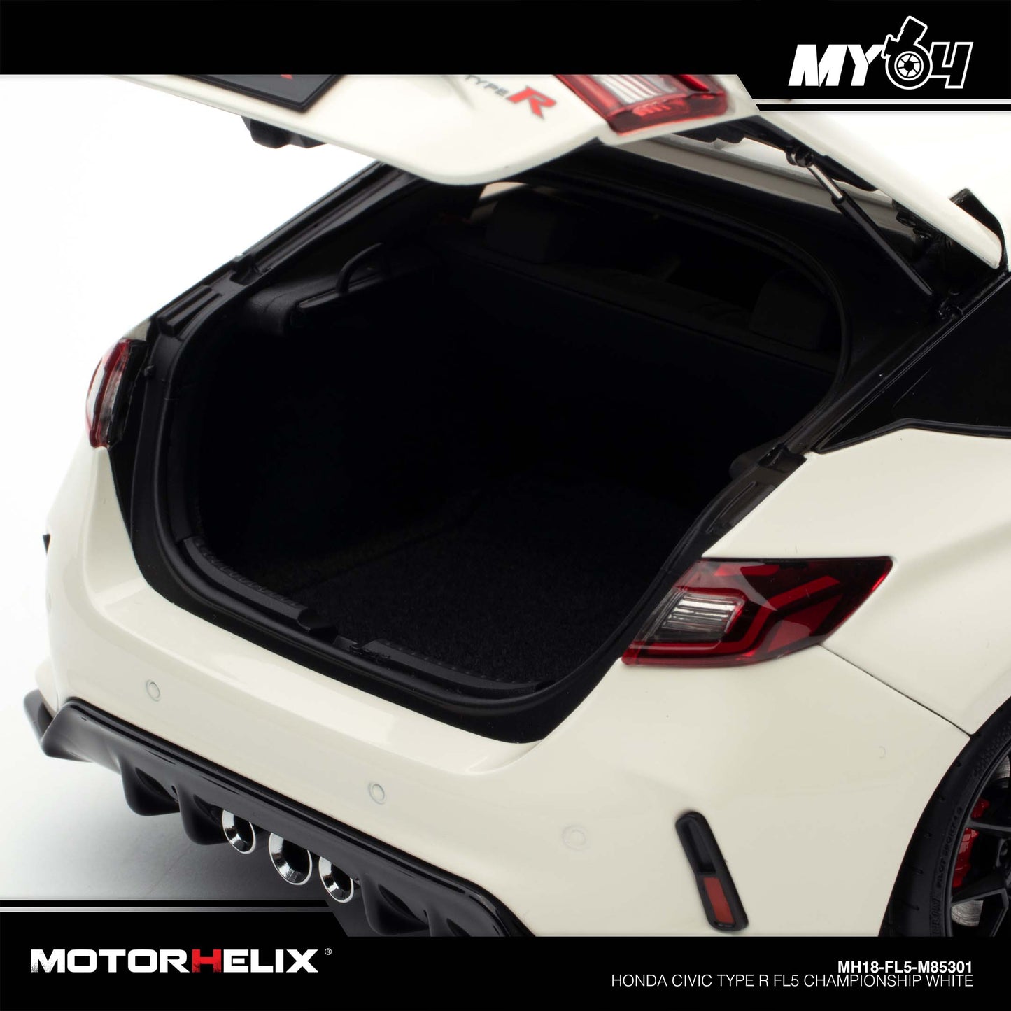 [Motorhelix] 1:18 Honda Civic Type R FL5 - Championship White