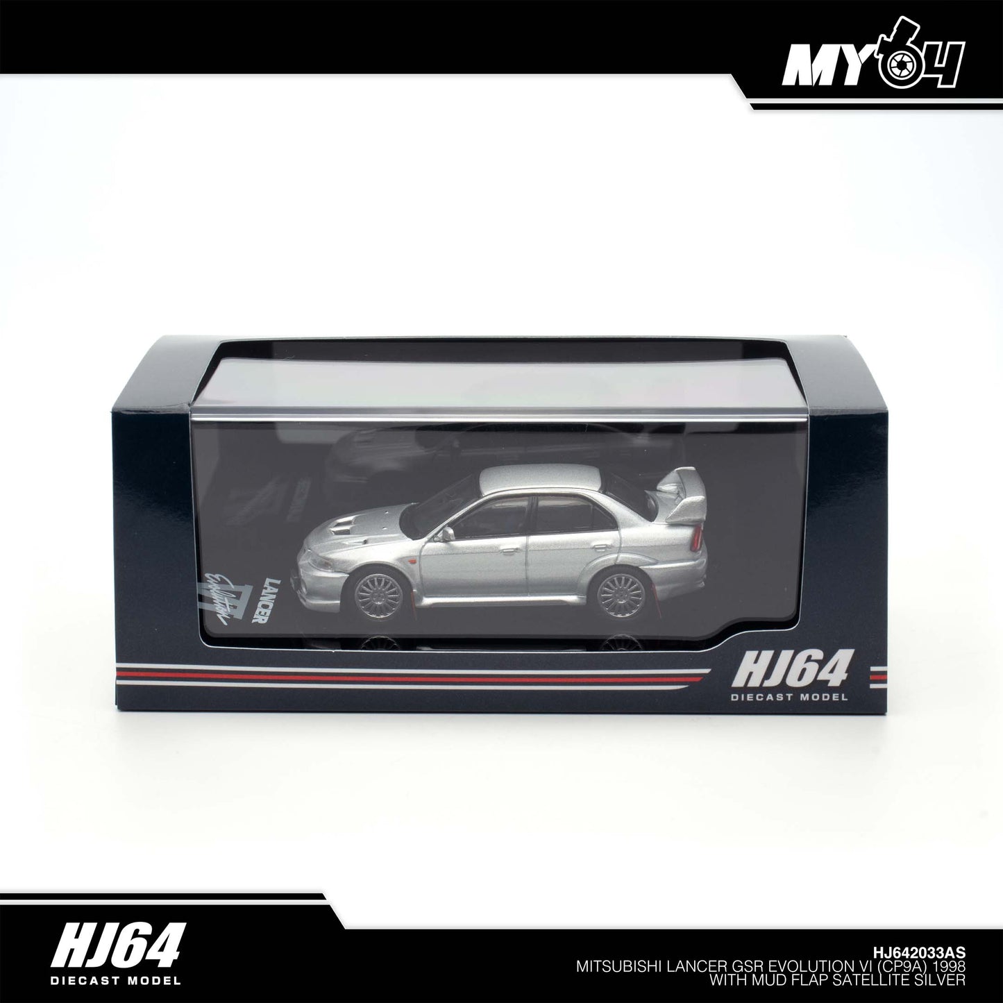 [Hobby Japan] Mitsubishi Lancer GSR Evolution VI (CP9A) 1998 with Mud flap - Satellite Silver