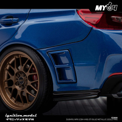 [Ignition Model] Subaru WRX (CBA-VAB) STI - Blue Metallic (Gold Rim)