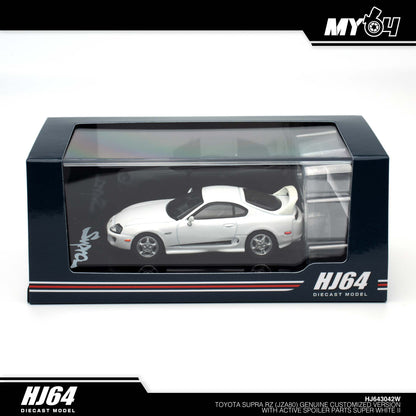 [Hobby Japan] Toyota Supra RZ (JZA80) Genuine Customized Version with Active Spoiler Parts - Super White II
