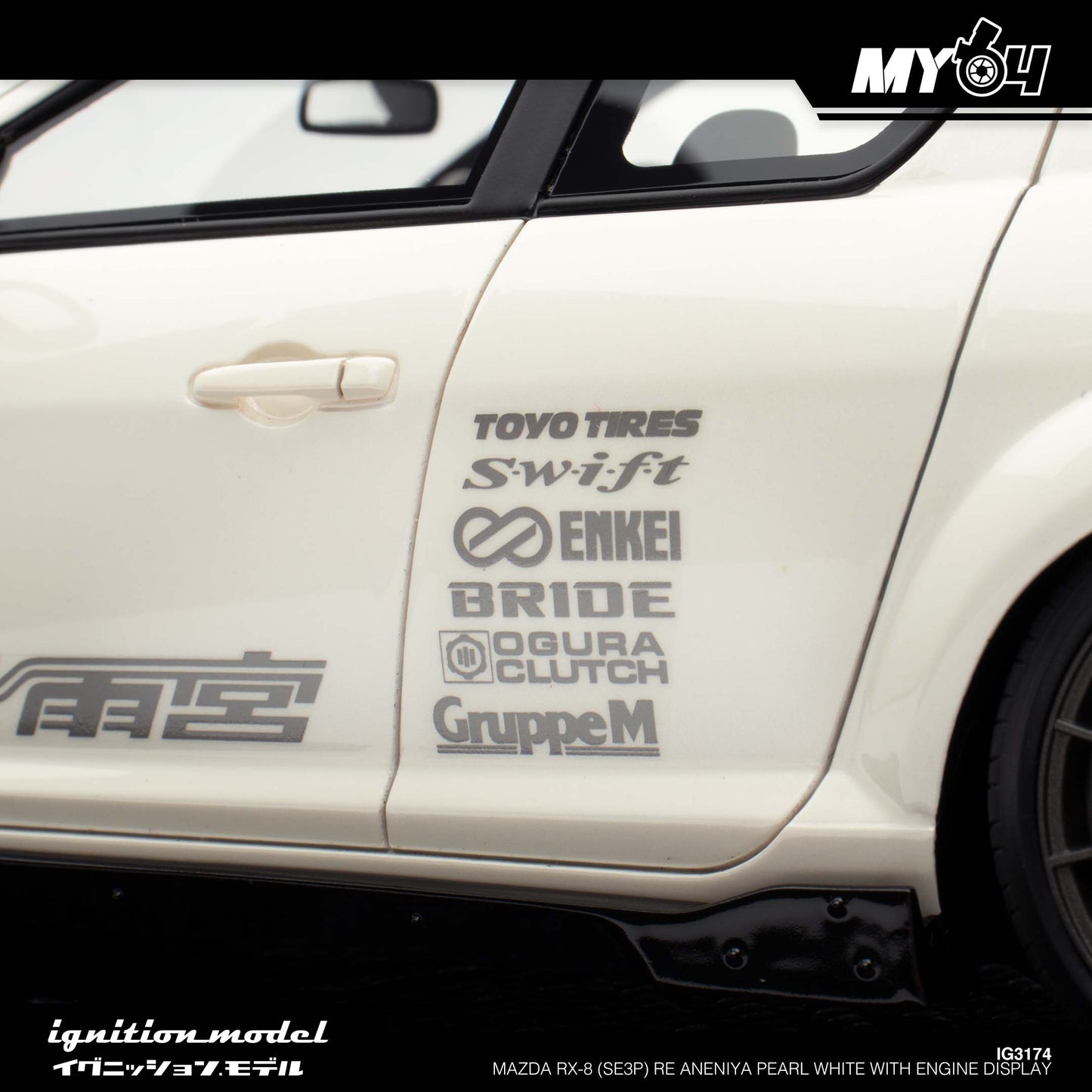 [Ignition Model] 1:18 Mazda RX-8 (SE3P) RE Aneniya - Pearl White With Engine Display