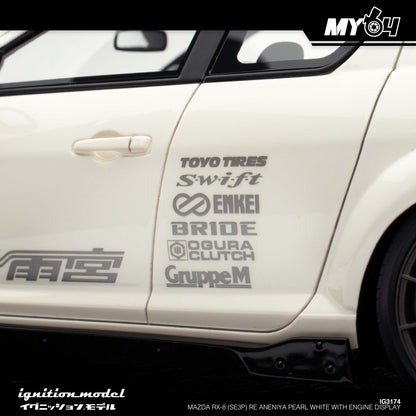 [Ignition Model] 1:18 Mazda RX-8 (SE3P) RE Aneniya - Pearl White With Engine Display